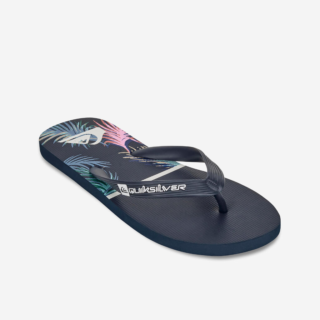 Men's flip-flops Tropical glitch navy blue